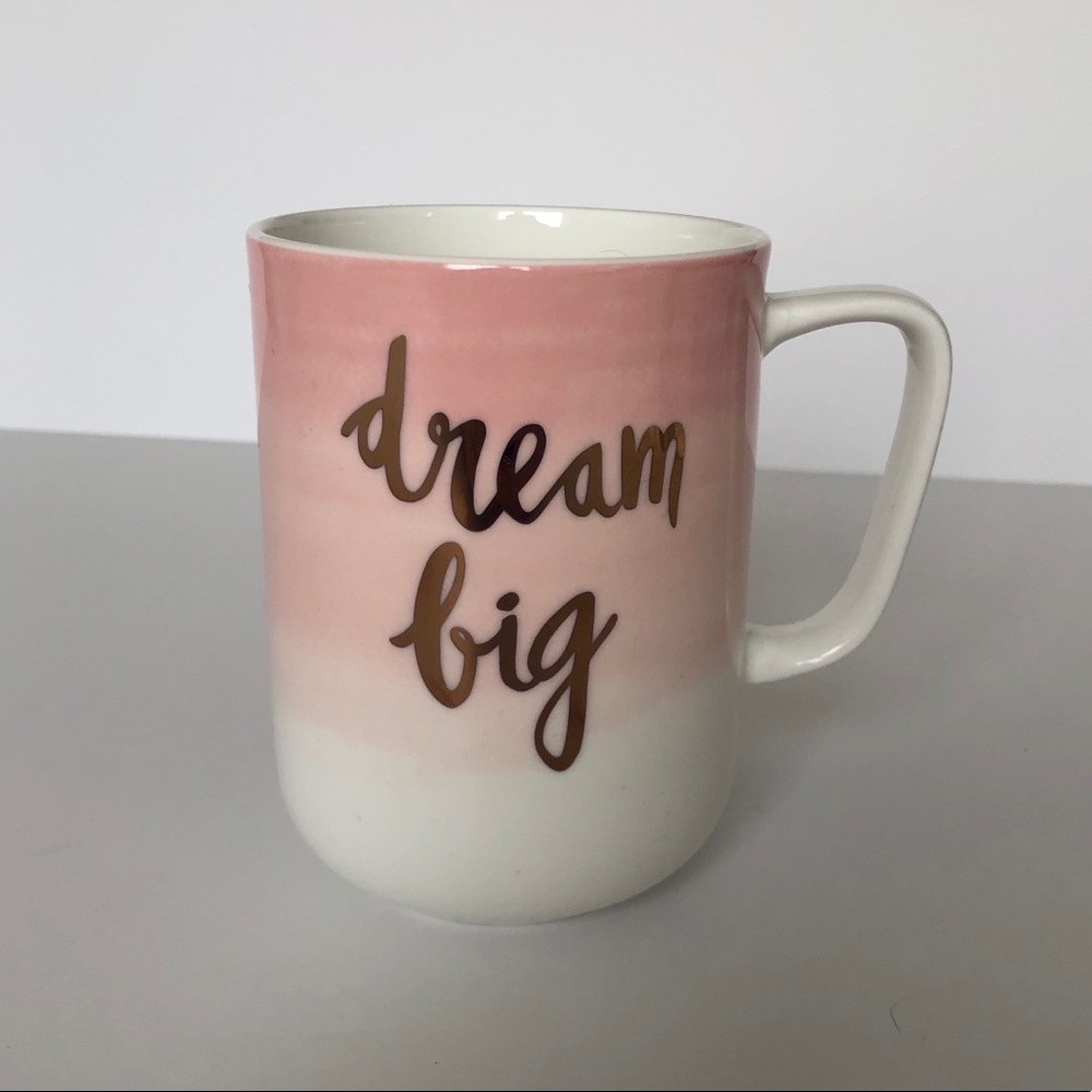 “Dream Big” Pink Ombré Mug Bone China